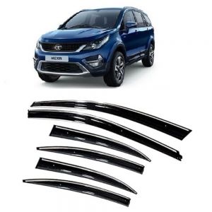 rain window door visor wind deflectors and sunshield protectors  For Hexa - black